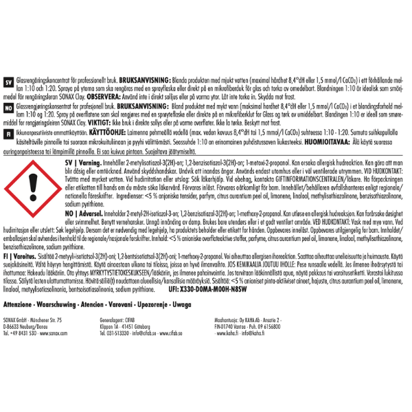 PROFILINE Glass Detailer Concentrate, 1L