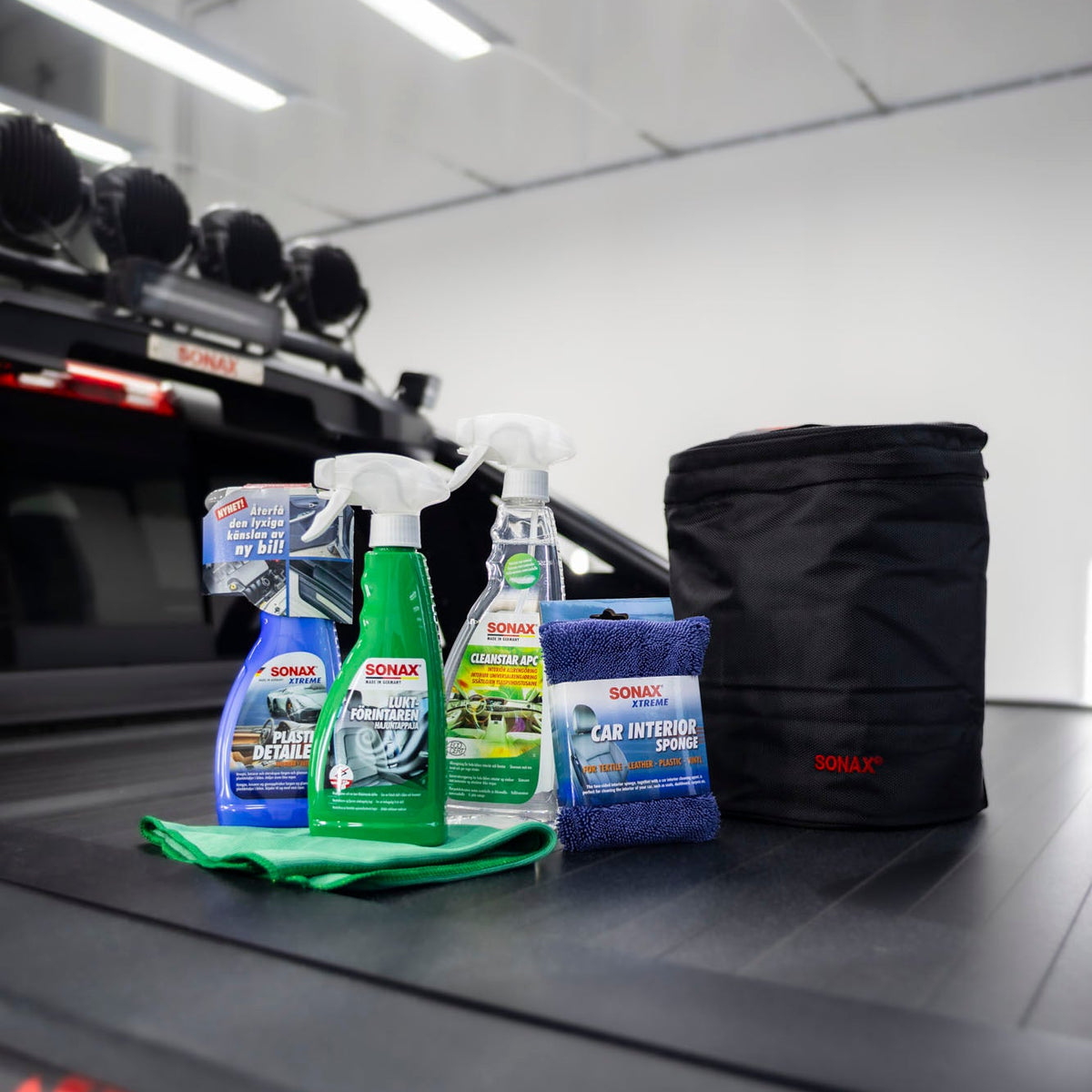 Sonax Bilvårdsväska interiör