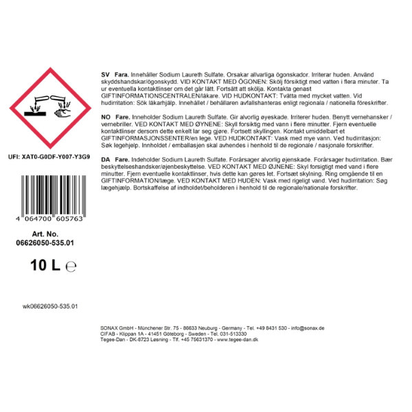 SX Gloss Shampoo, 10L