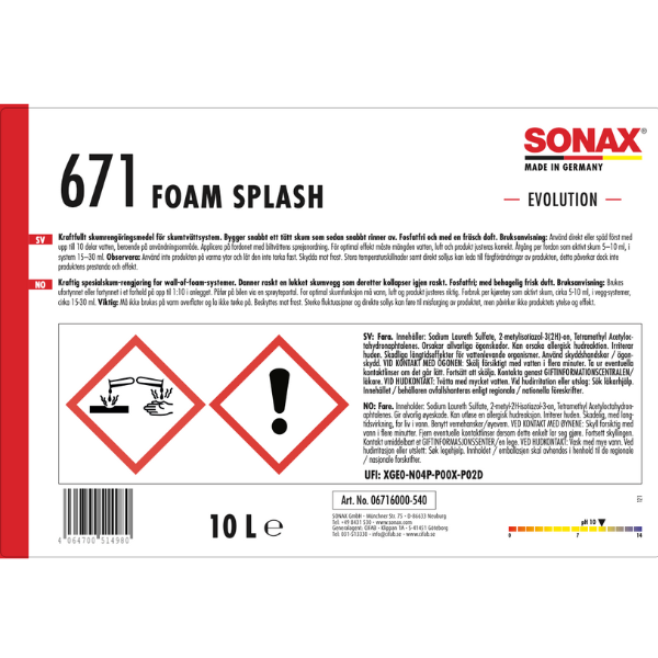 Foam Splash - Evolution, 10L